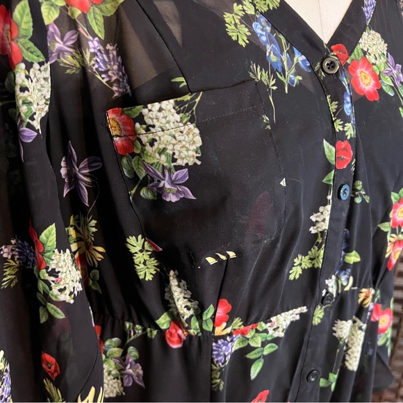 Torrid black floral chiffon maxi dress - Picture 4 of 9